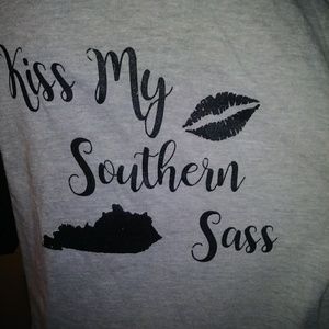 Kiss my southern sass baseball tee